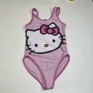 Hello Kitty Girl's Pink One-Piece Swimsuit Tank Bathing Suit XS (4/5)